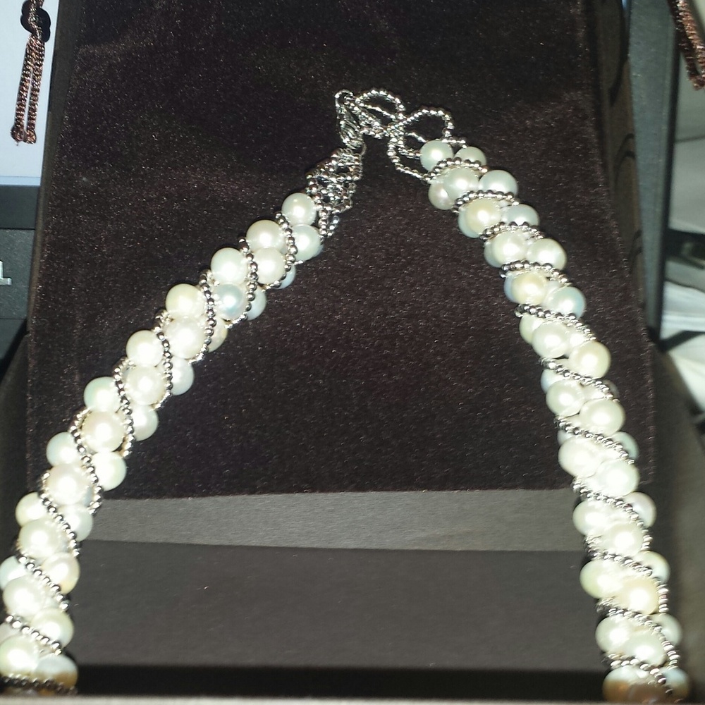 Make an offer.Genuine Pearl and sterling necklace.